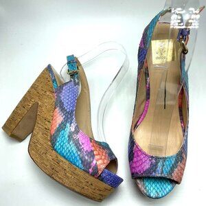 Dolce Vita Snake Maude Multi-color Platform Heels